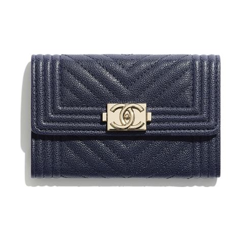 boy chanel card holder blue|Chanel card holder with flap.